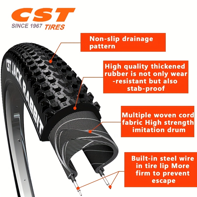 CST Jack Rabbit 29 x 2.25 Cross Country Tire Fast Rolling Durable Tire ...