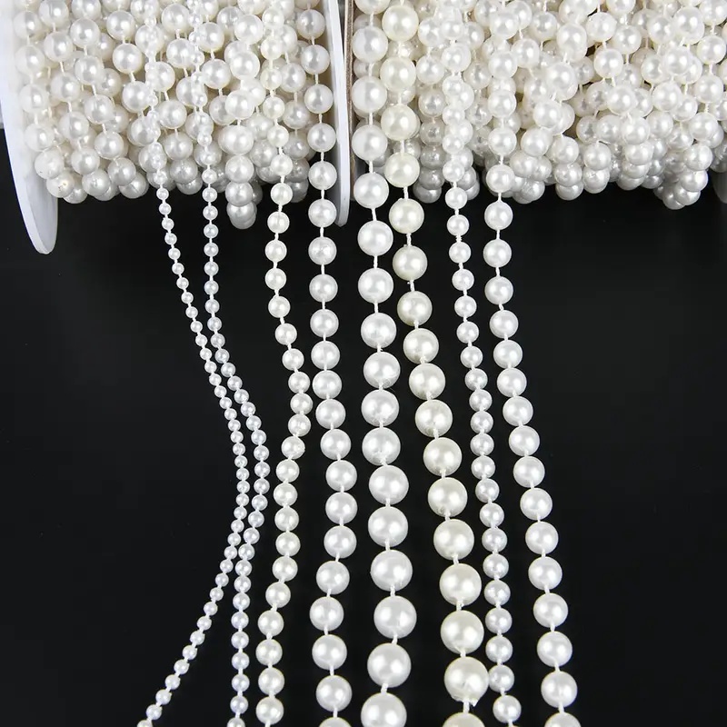 5 Meters White Pearl Beads Garland Jewelry Accessories DIY Wedding ...