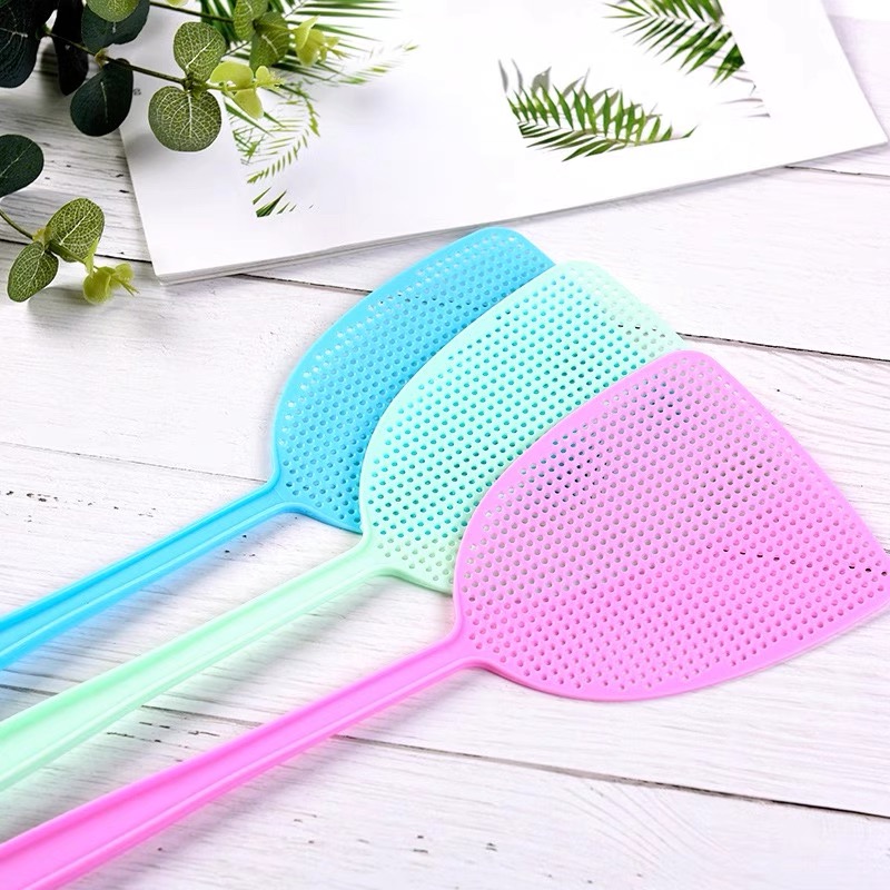 ZH296 2pcs Plastic Fly Swatter Long Handle Mosquito Killer Smatter ...