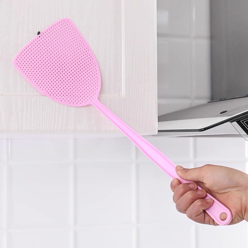 ZH296 2pcs Plastic Fly Swatter Long Handle Mosquito Killer Smatter ...
