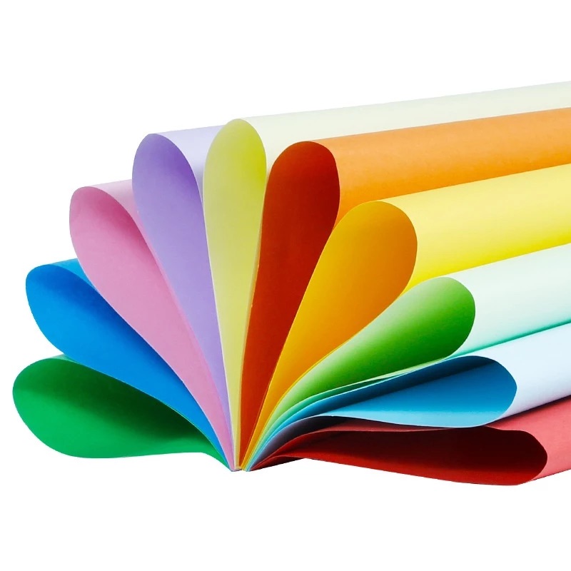 100Pcs Colored A4 Copy Paper 10 Different Colors Crafting Decorating ...