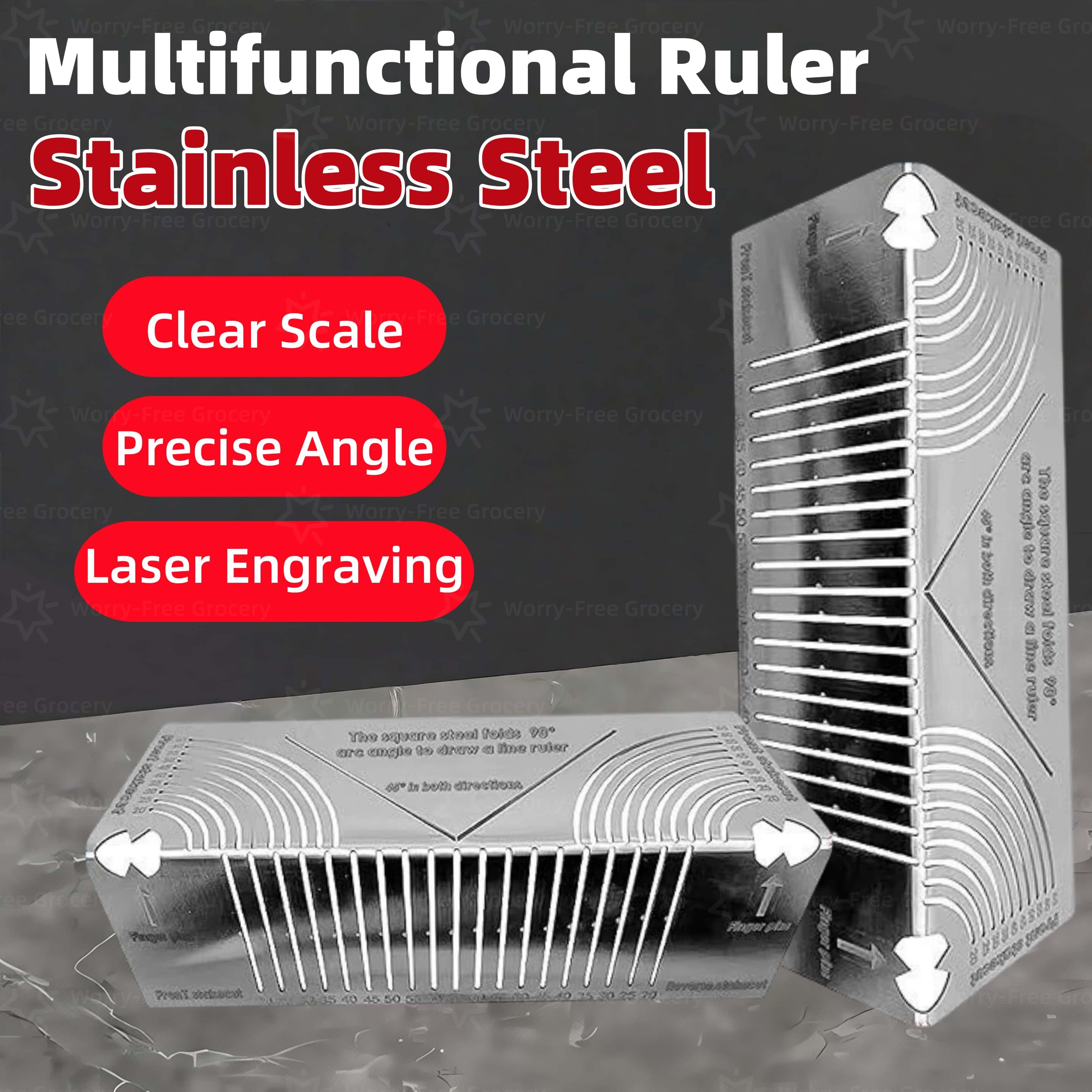 Multifunctional Metal Ruler For Square Tube Rounded Corners And Angles ...