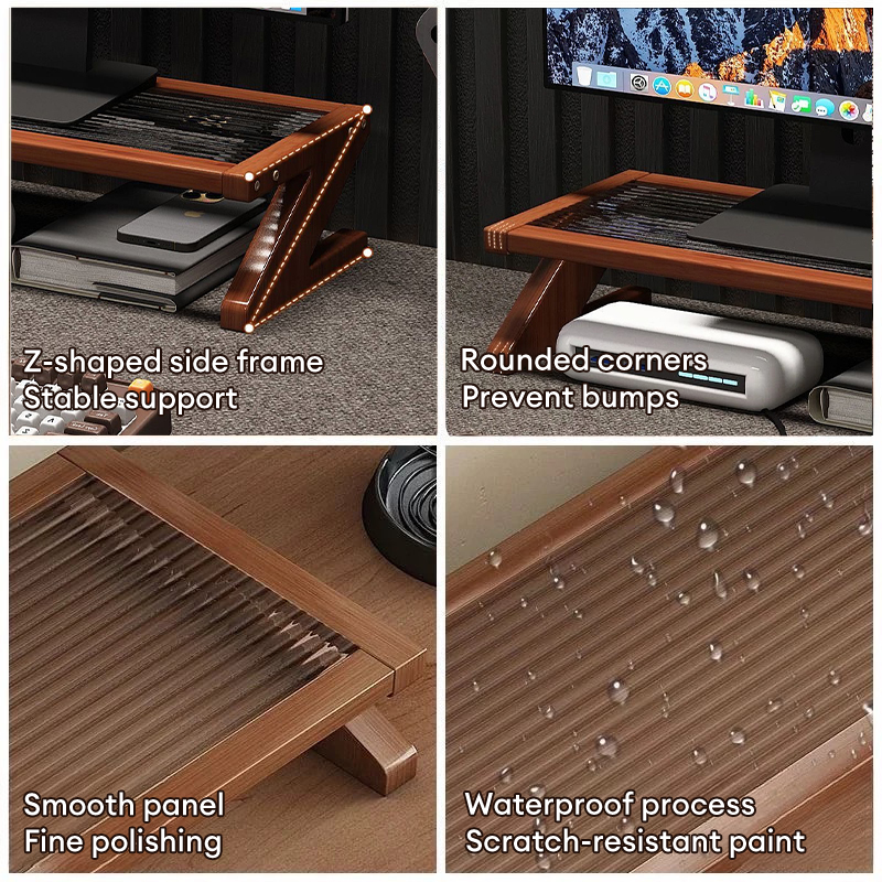 TUBUAN Computer Monitor Screen Increased Stand Office Desk Monitor Rack ...