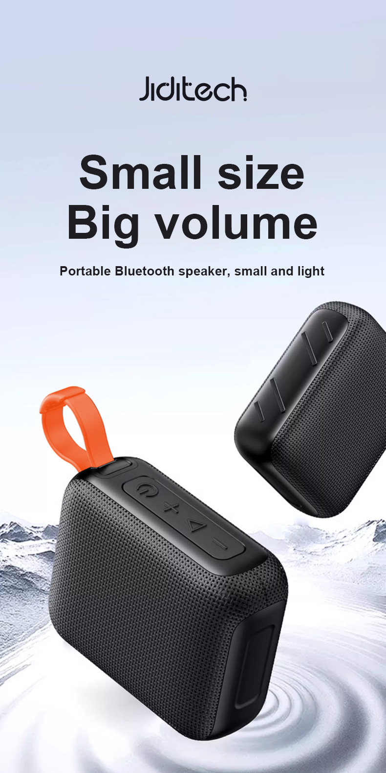 Jiditech Portable Wireless Speaker Mini Bluetooth 5.3 Speaker Stereo ...