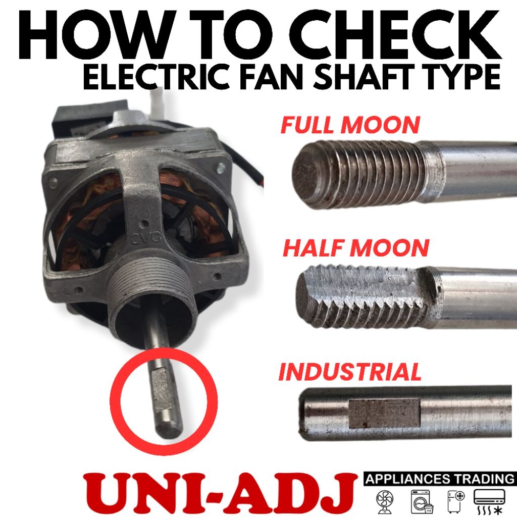 Electric Fan Motor Assembly with Front Thread - Spare Parts Only ...