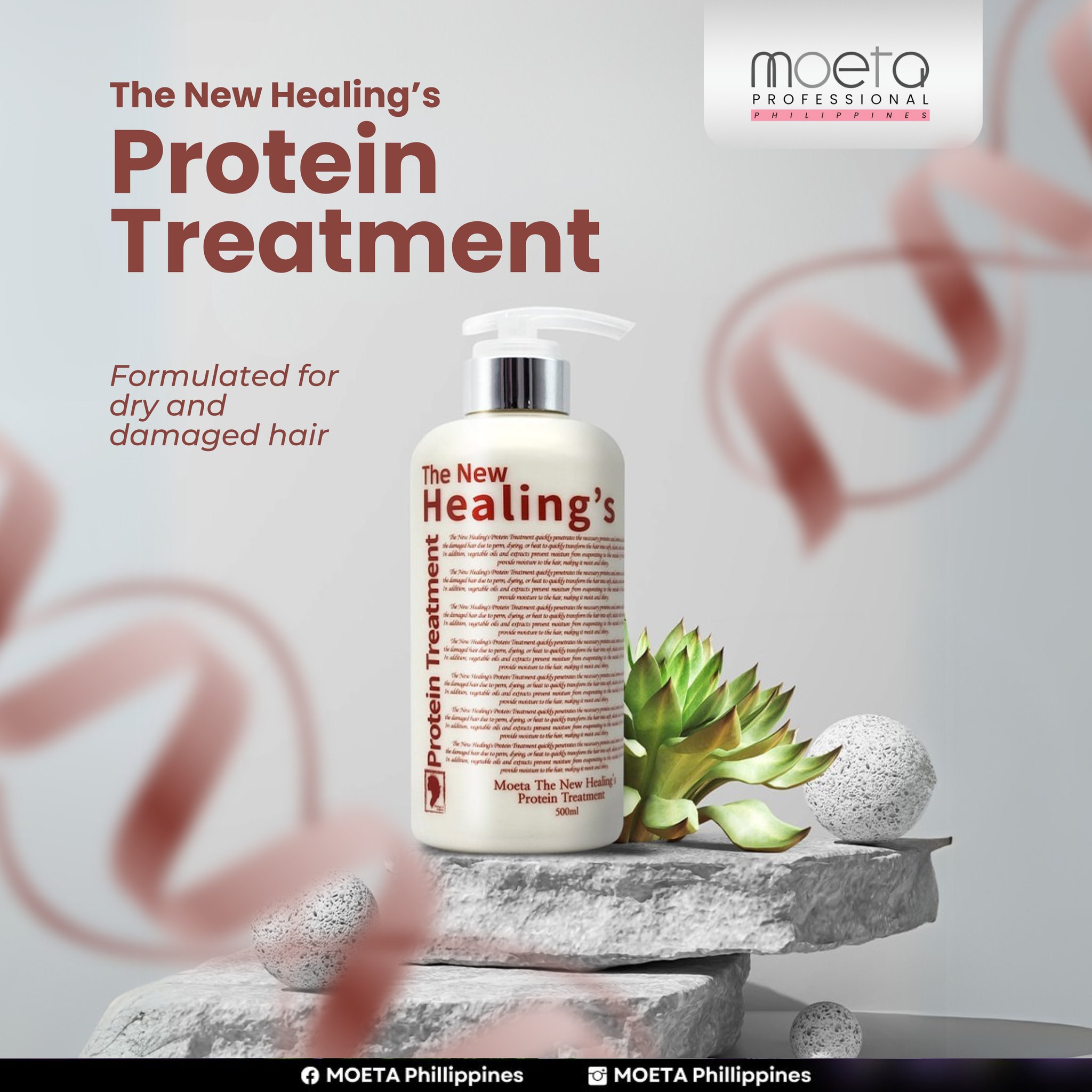 Moeta Protein Treatment – Deep Repair for Damaged & Rebonded Hair 500ml ...