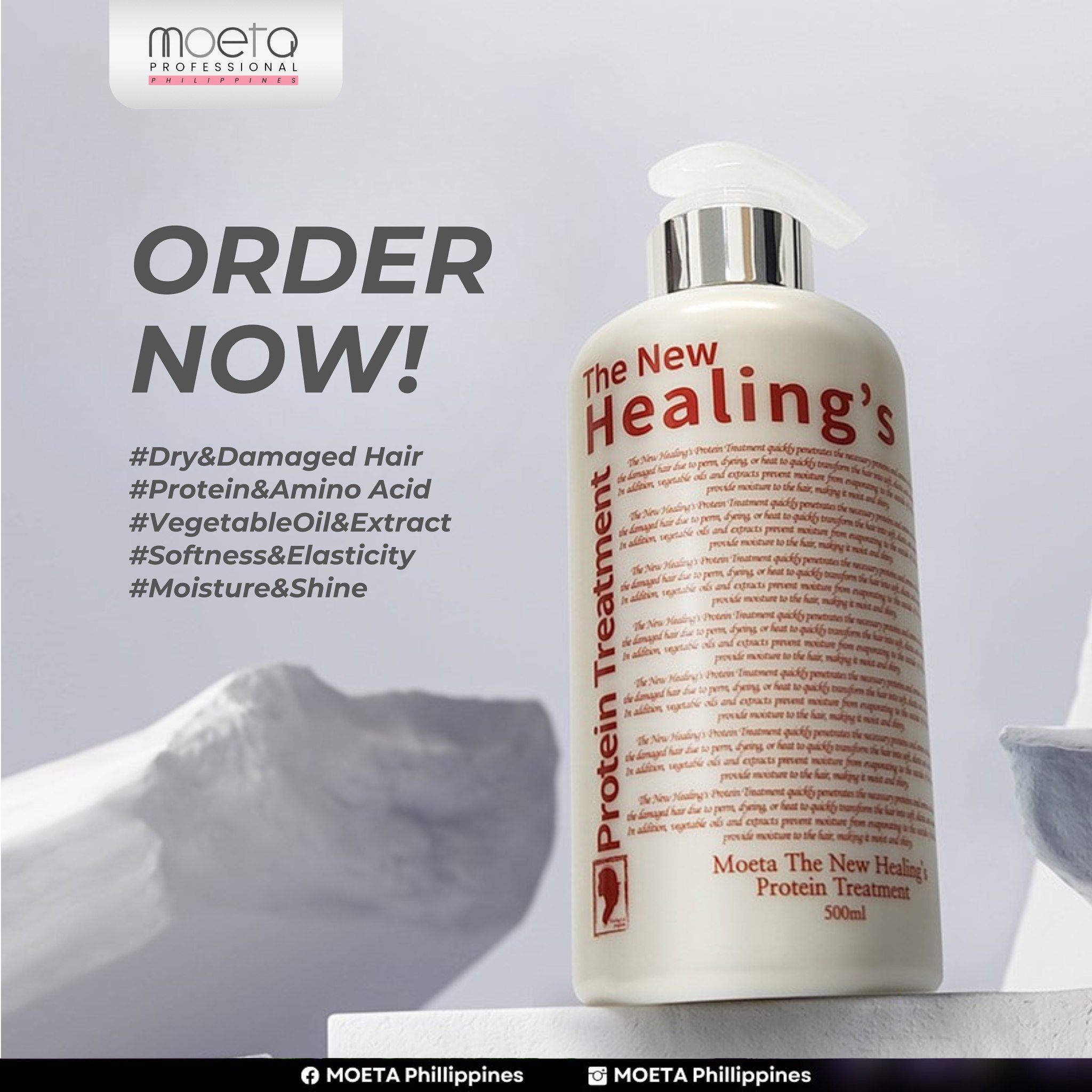 Moeta Protein Treatment – Deep Repair for Damaged & Rebonded Hair 500ml ...