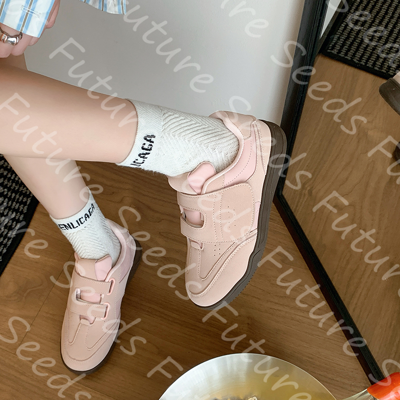 Feture Seeds New Fashion Flat Sneakers WOmen Casual Solid color Velcro ...