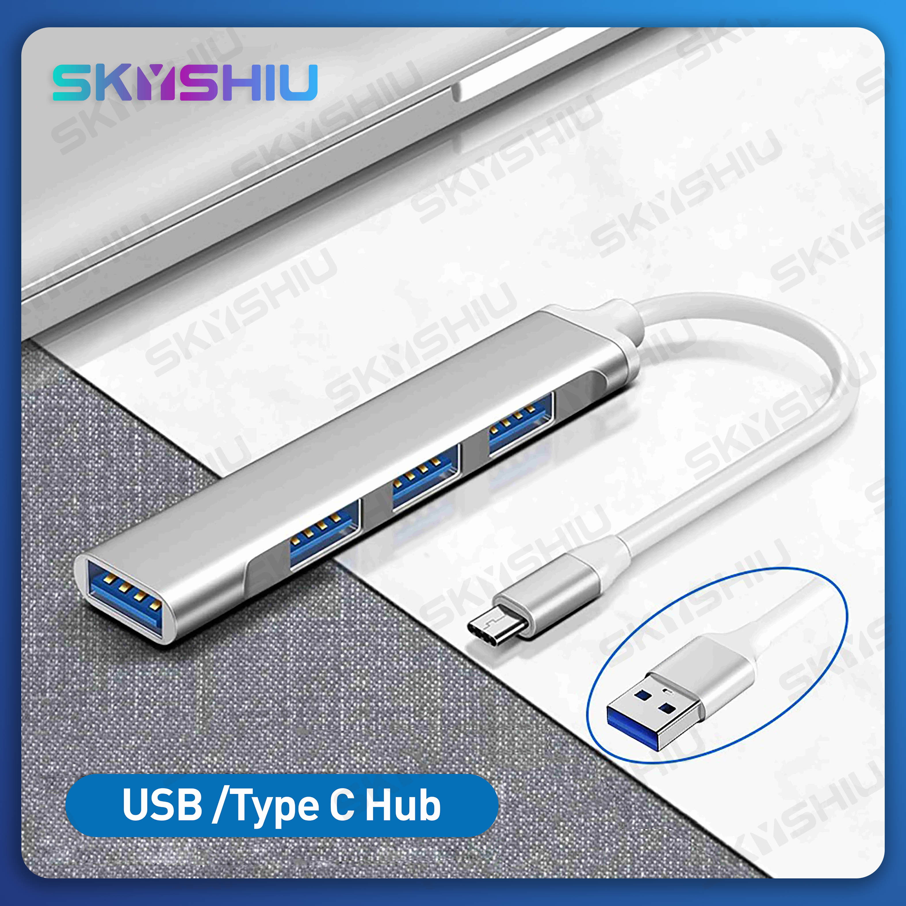 SKYSHIU USB 3.0 high-speed docking USB/Type-C multi-port hub ADAPTS to ...
