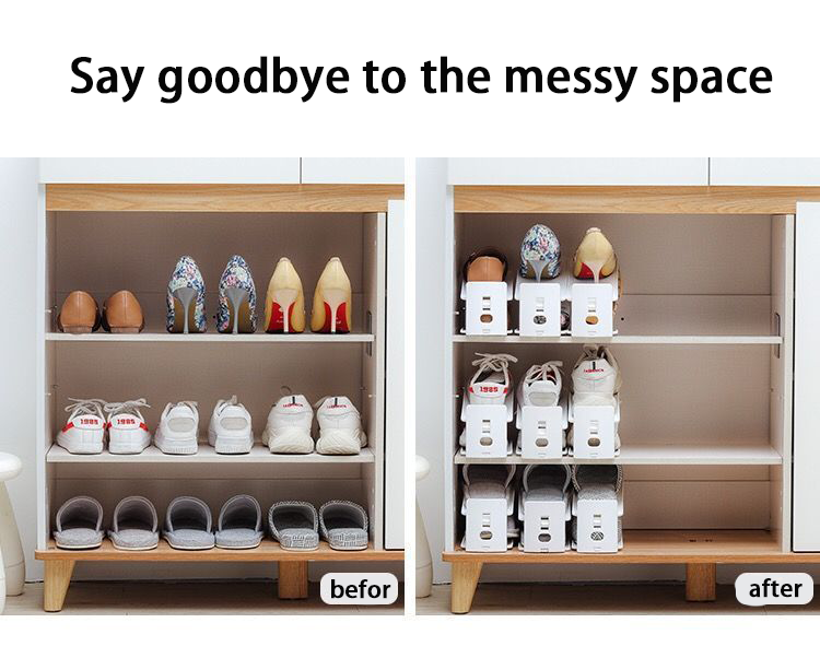 Elegant and simple shoe rack storage set Three-layer shoe rack for ...