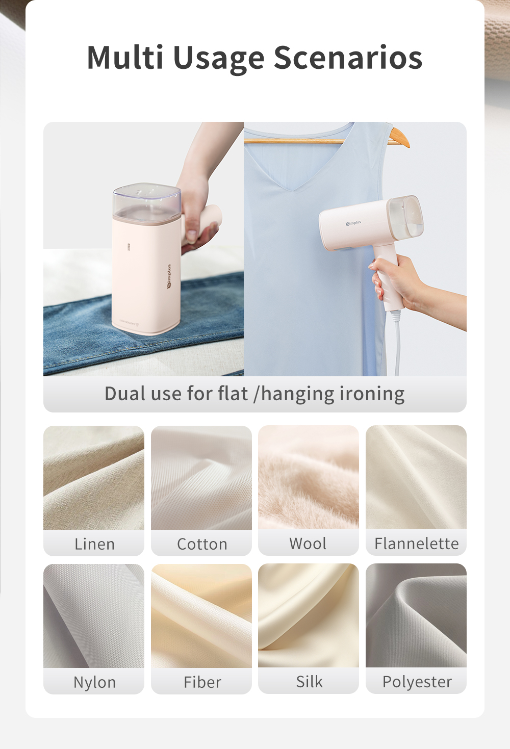 SimplusPink Handheld Steamer Iron 1200W High Power 180ml Water Tank ...