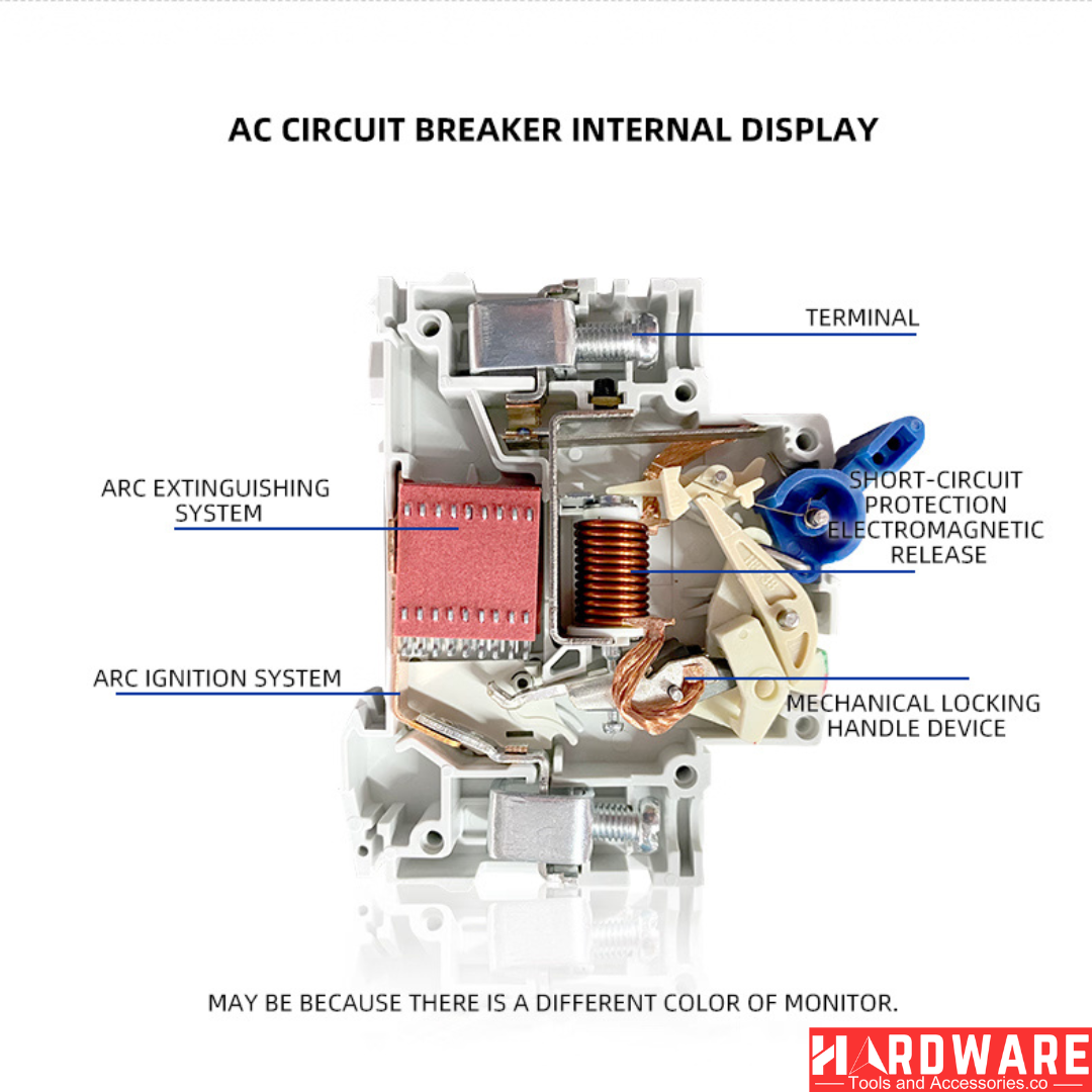 AC DC 2 Pole 1 Pole Mini Circuit Breaker 10A 16A 20A 32A 40A 50A 63A ...