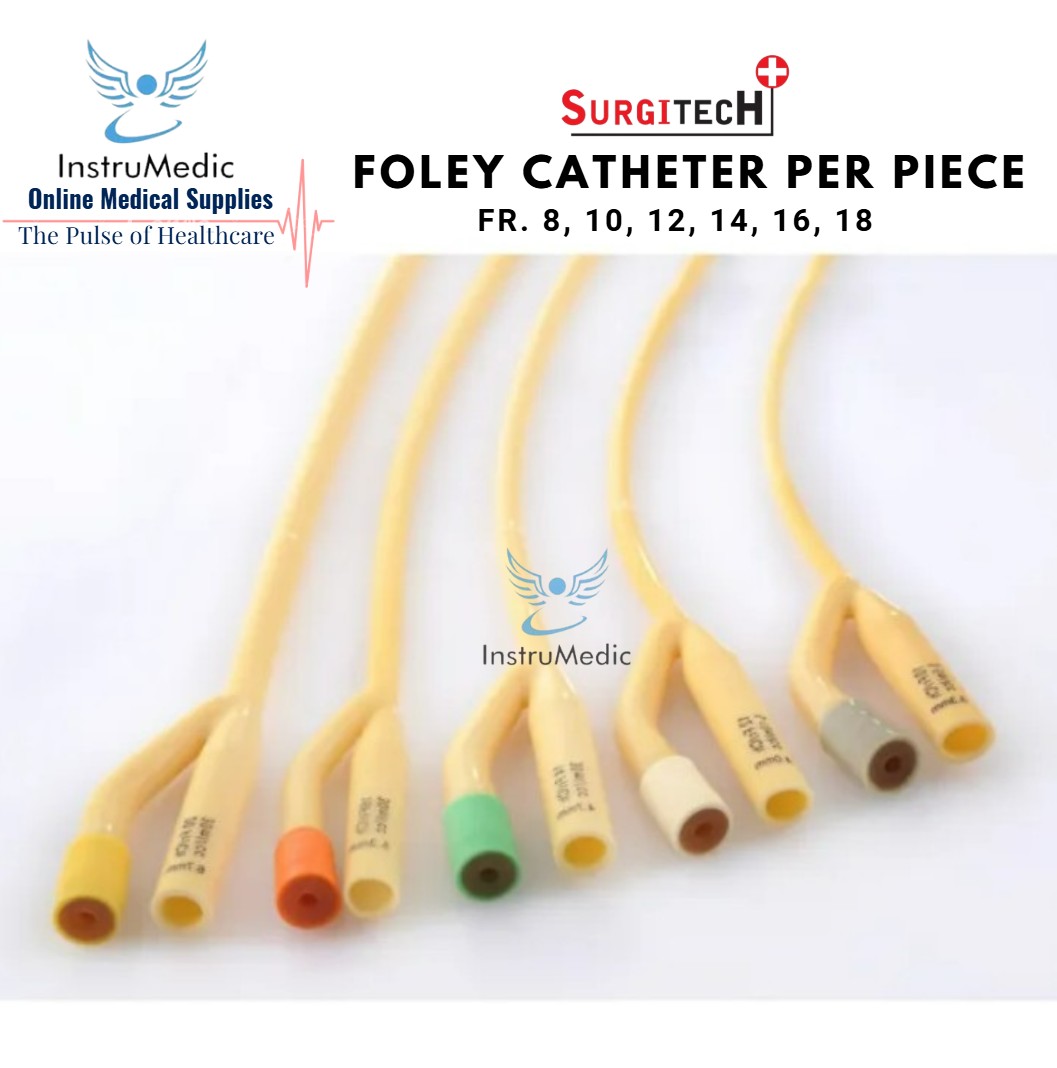 Foley Catheter Per Piece (Fr. 8, 10, 12, 14, 16, 18) Medical Supplies ...
