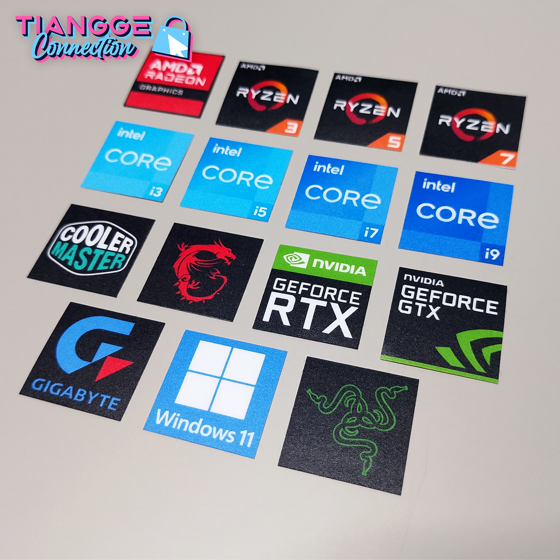 LAPTOP PC STICKER nvidia rtx geforce gtx msi razer cooler master intel ...
