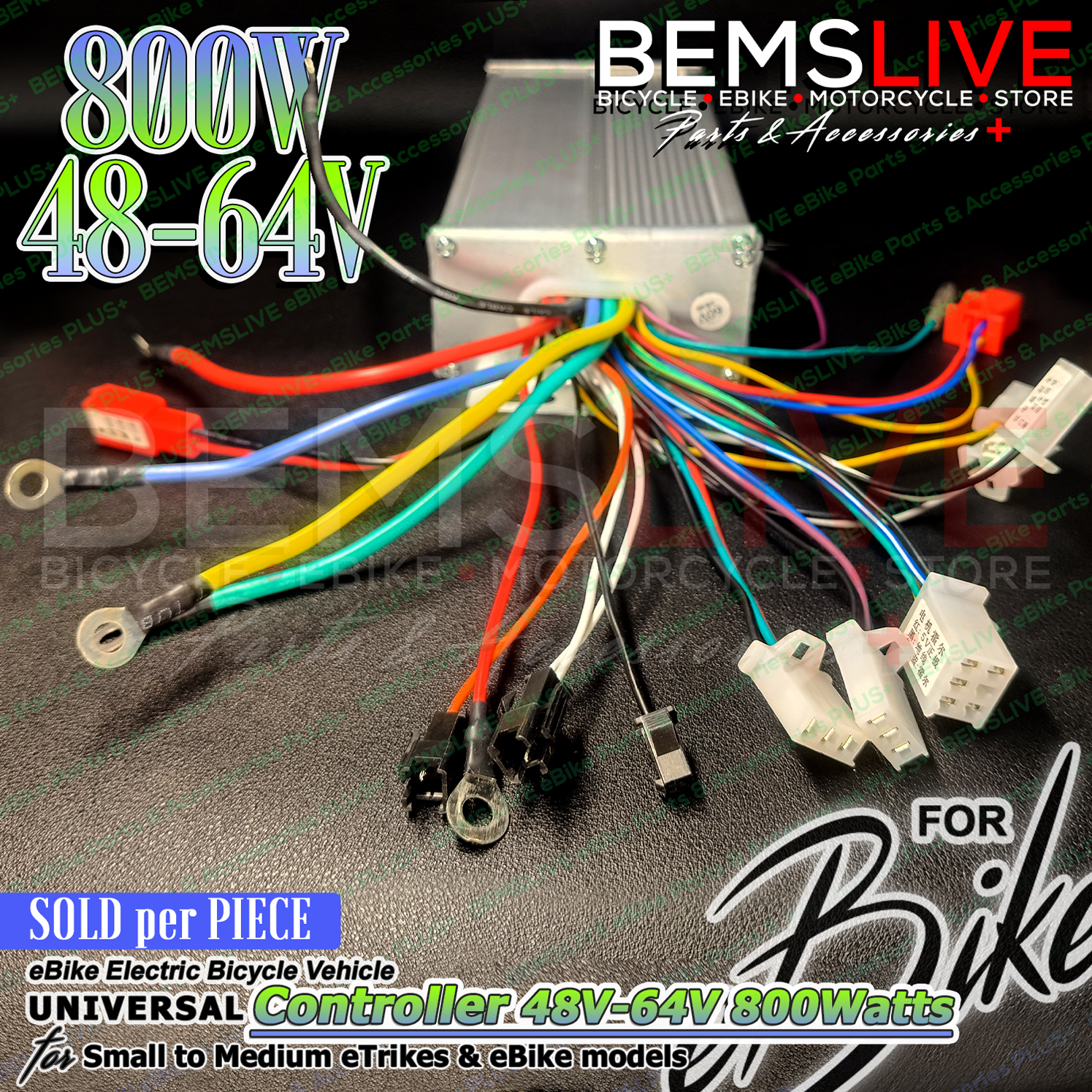 BEMS 800Watts 48-64V Universal Controller eBike eTrike for many ...