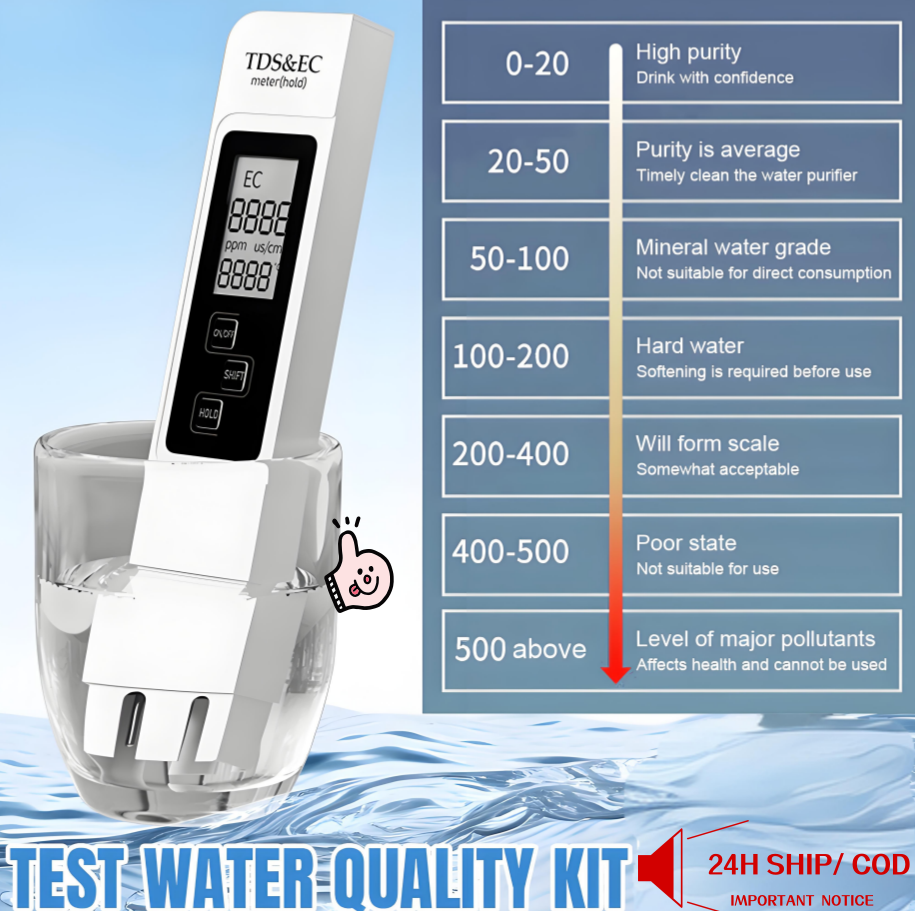 TDS 3-In-1 Water Quality Test Pen Water Test Pen LCD Display TDS EC ...