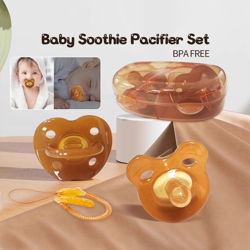 ROlbaby Baby Pacifier Set – BPA Free Silicone Soother for Newborn 0–6 ...