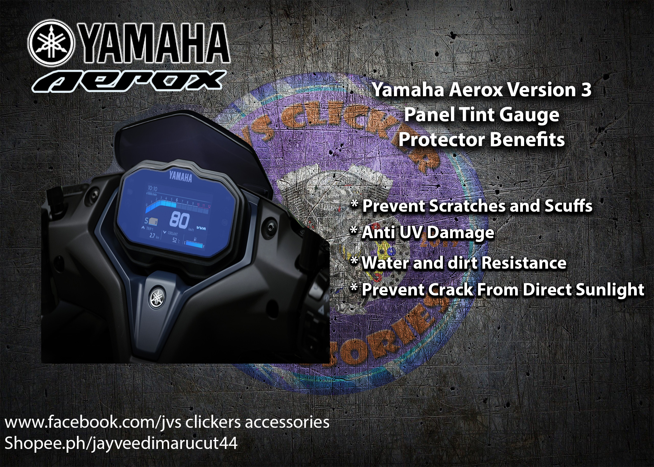 Yamaha Aerox V3 Panel Gauge Tint Protector Standard and SP model ...
