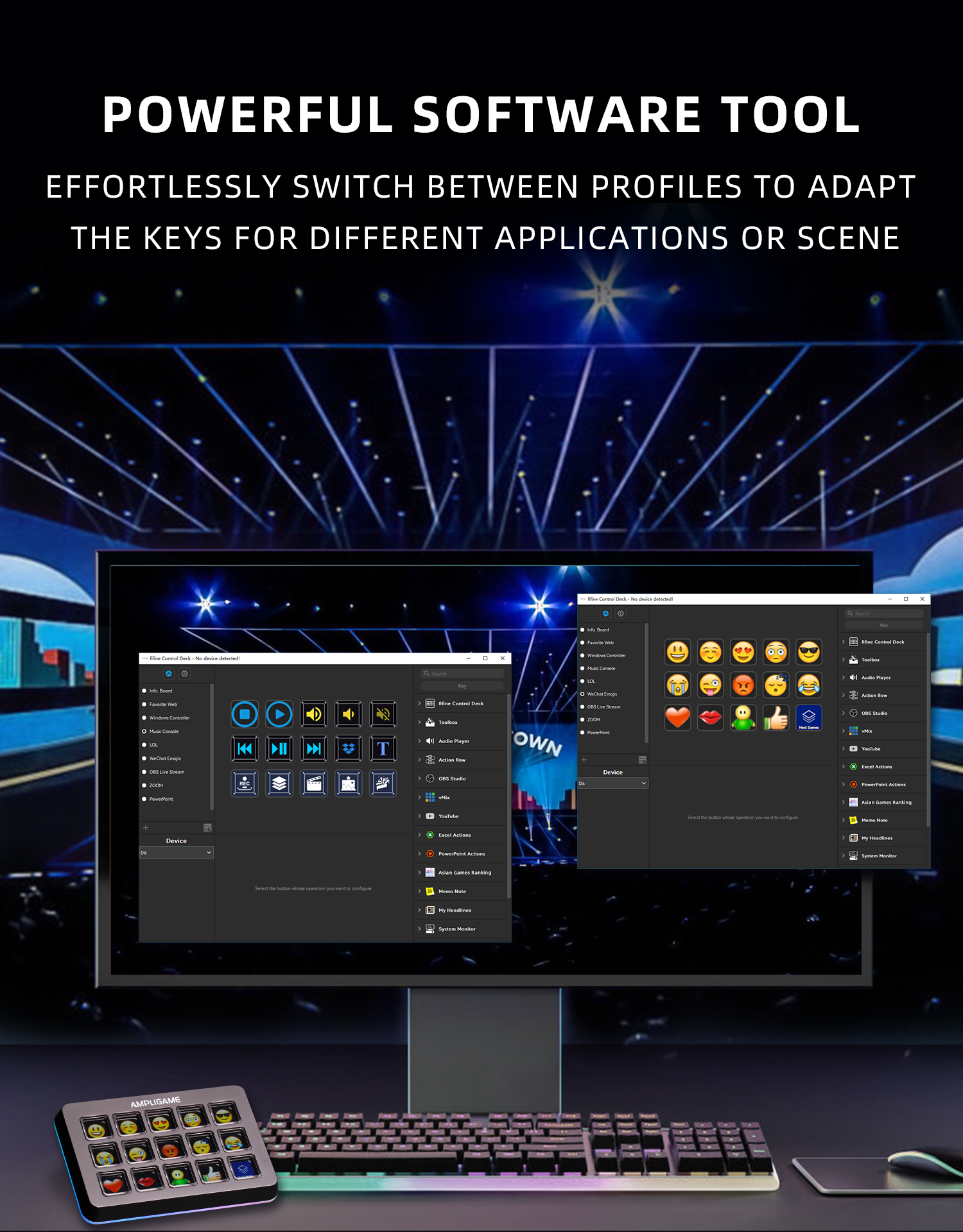 Fifine AmpliGame D6 Stream Controller with 15 Macro Keys, Streaming ...