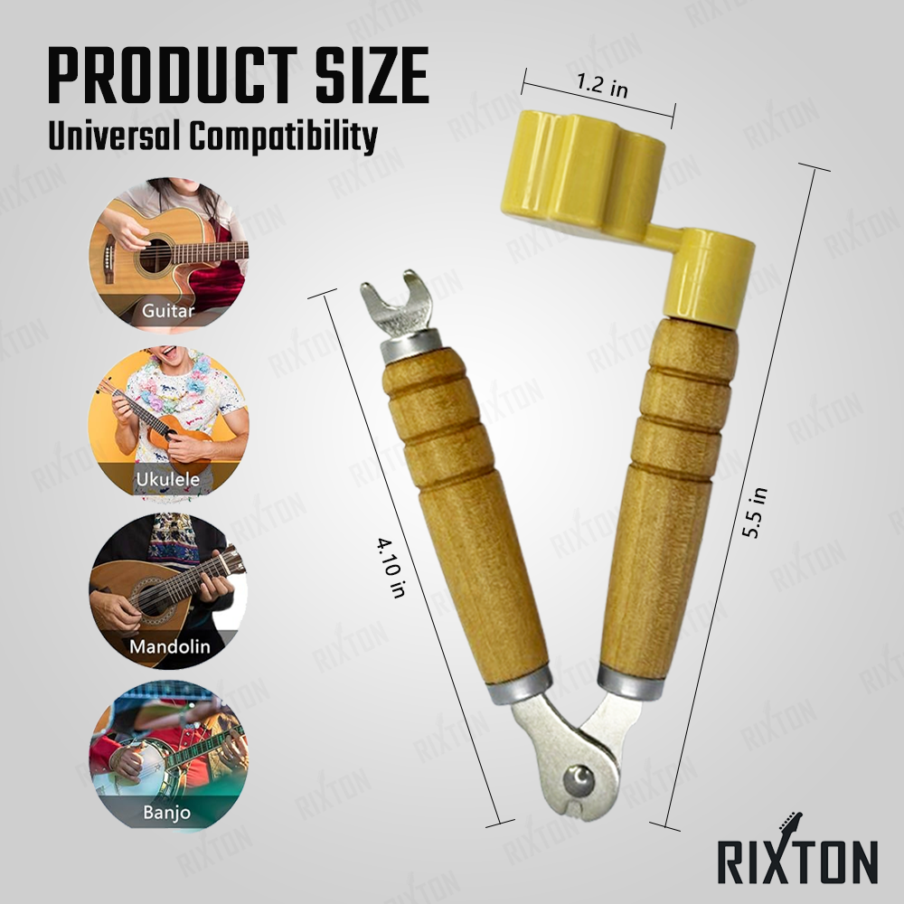 RIXTON 3 in 1 Multifunctional Guitar Tool Guitar String Cutter Puller ...