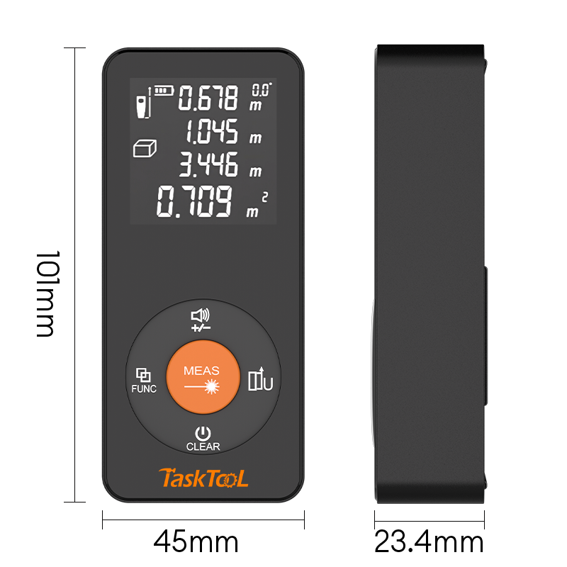 TaskTool 60m Laser Rangefinder Handheld Electronic Ruler Line ...