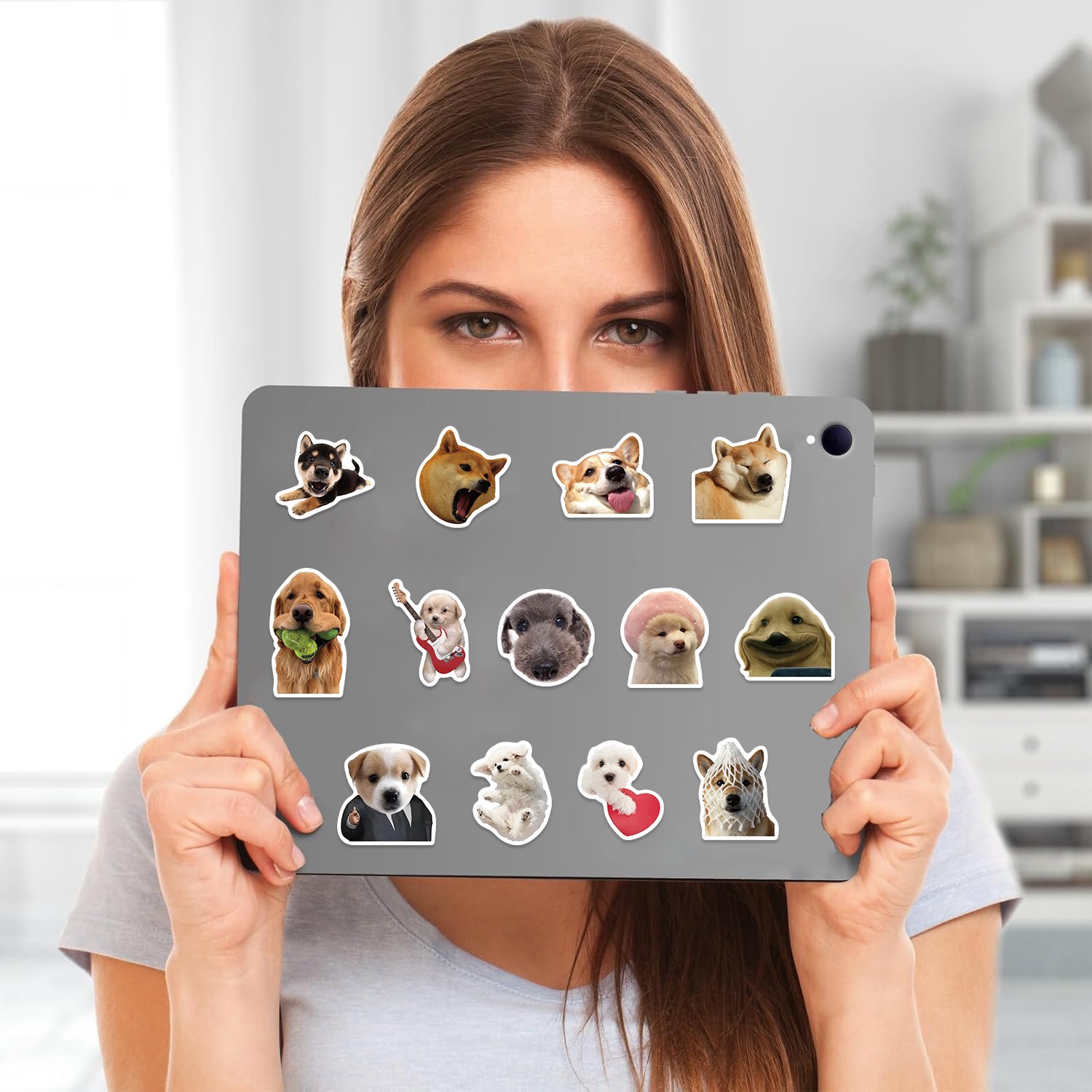50Pcs Funny cute Dogs Emoji Stickers DIY Fashion Waterproof Doodle ...