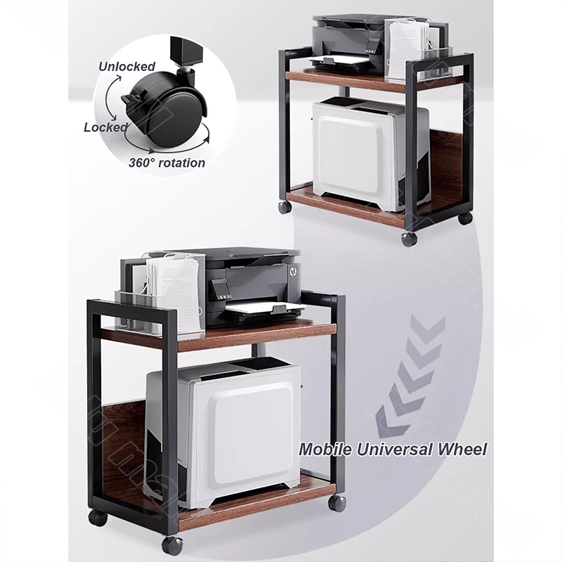 Mobile Printer Stand Large Machine Stand Heavy Duty Rolling Table with ...