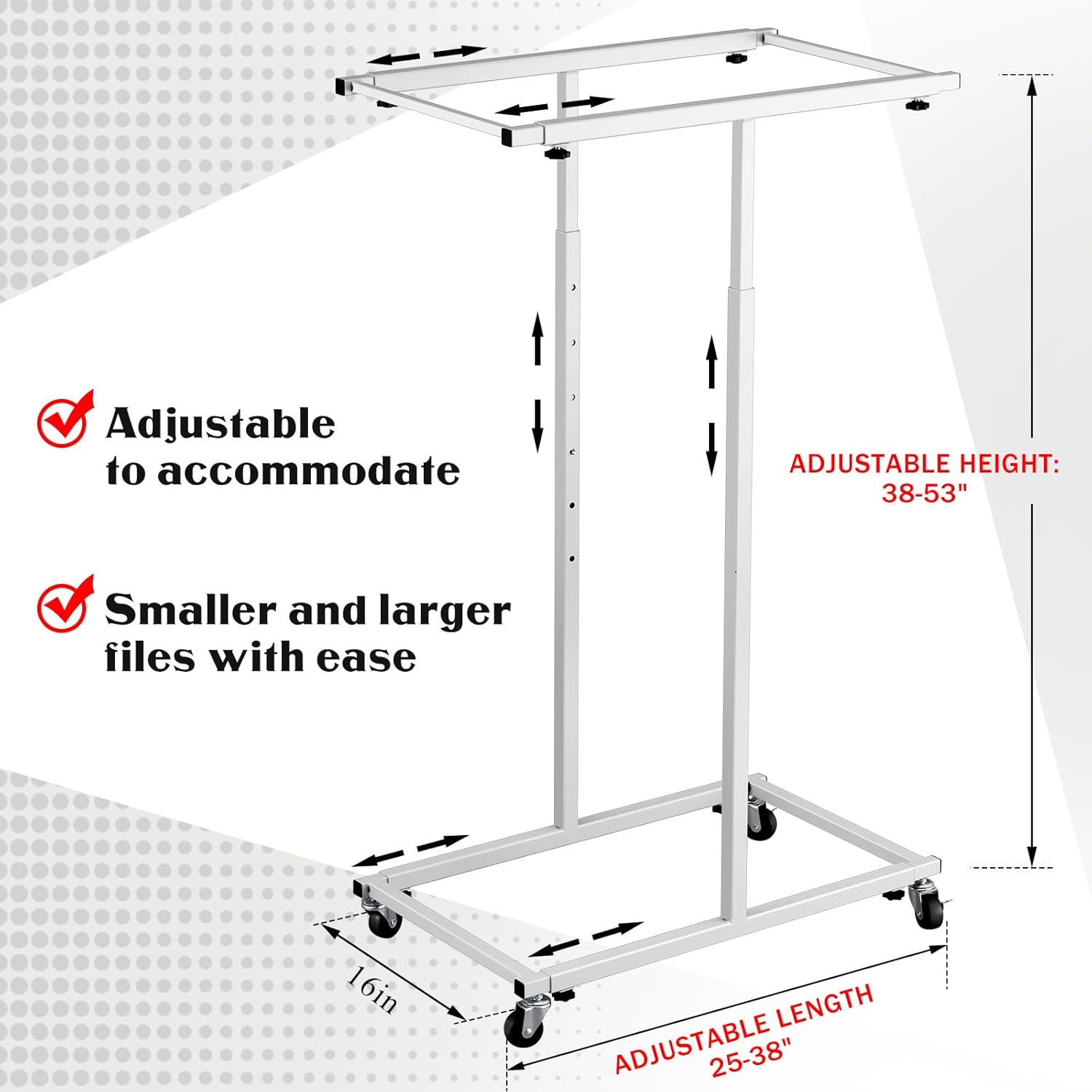 LUMISPARK Blueprint Rack SYN108 Mobile Vertical File – Adjustable ...