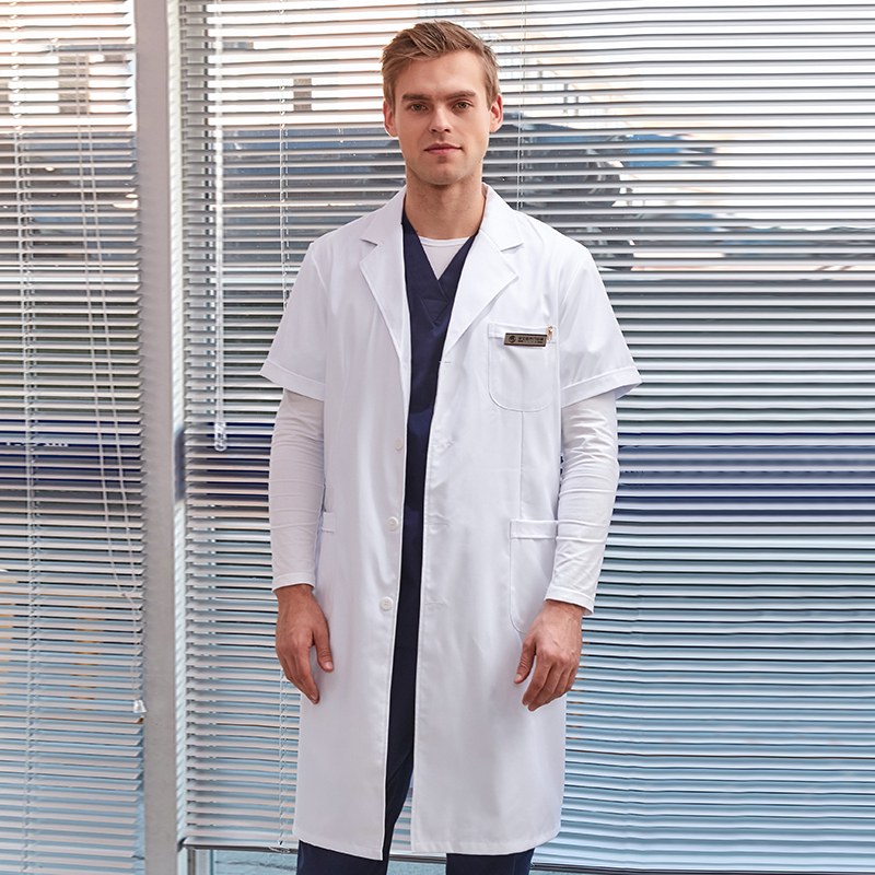 Doctor Coat White Lab Gown White Lab Coat Long Sleeve Laboratory Gown ...