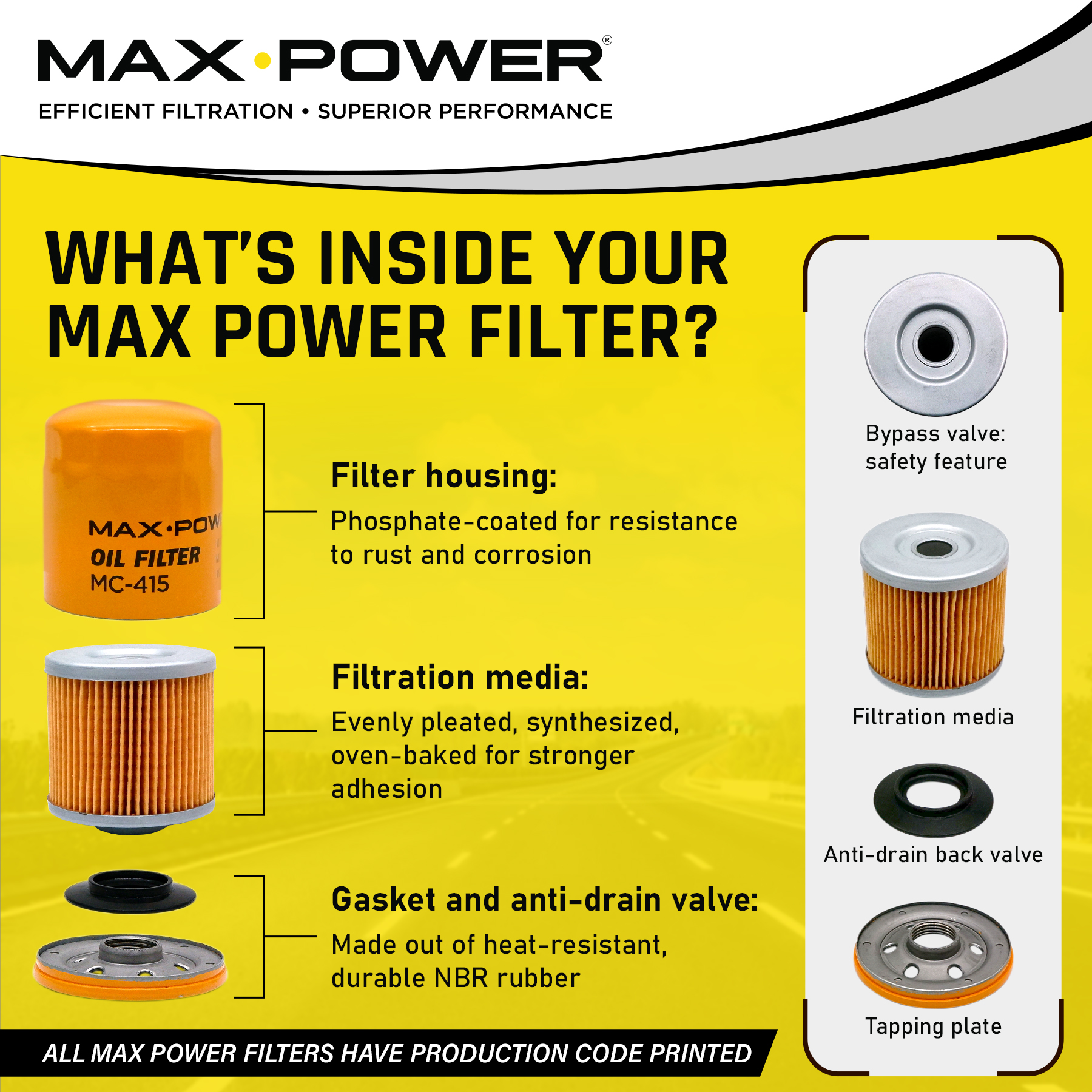 MAX POWER OIL FITLER C-304 (KIA Pride/Sorento, Hyundai Elentra/Getz ...
