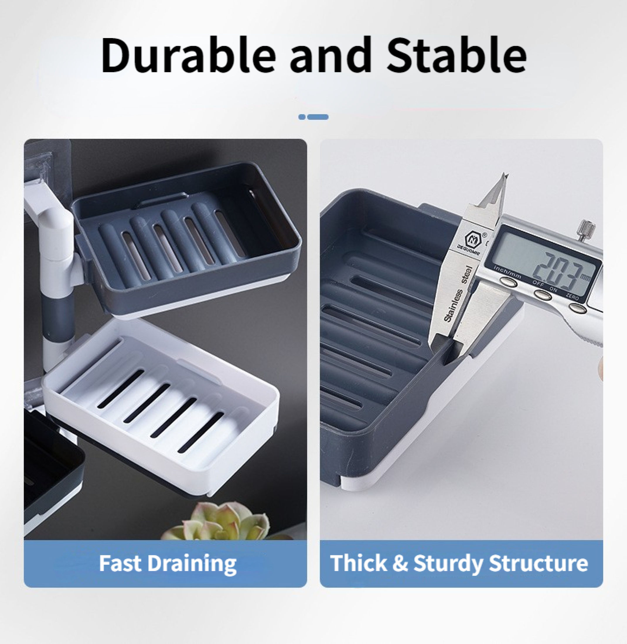 Non drilling soap rack wall mounted multi-layer soap box storage rack ...