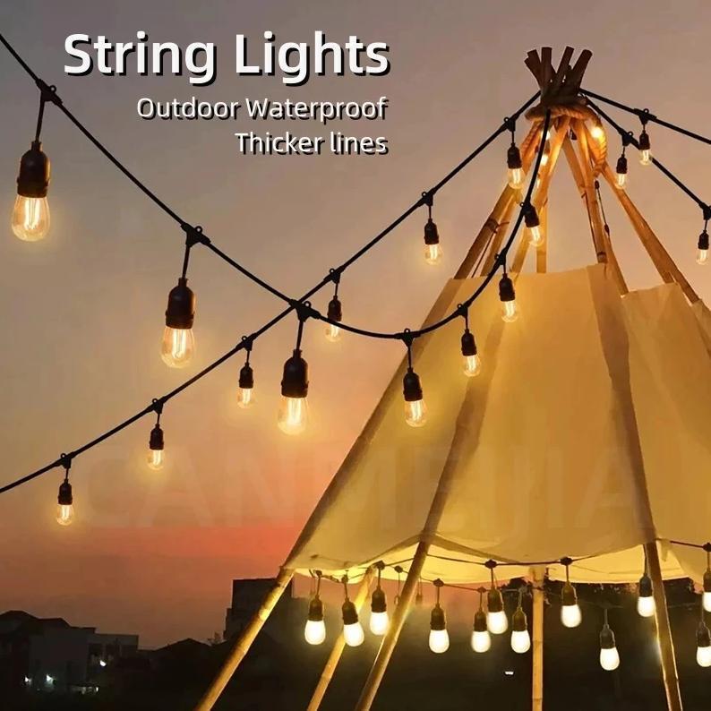 S14/G40/ST38 Solar String lights Outdoor Waterproof IP65 Fairy lights ...