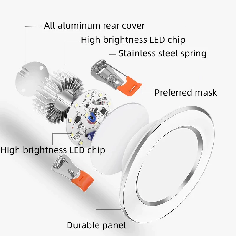 LitUp Ultra Bright Pin Lights LED Downlight Ceiling Light Tri Color ...