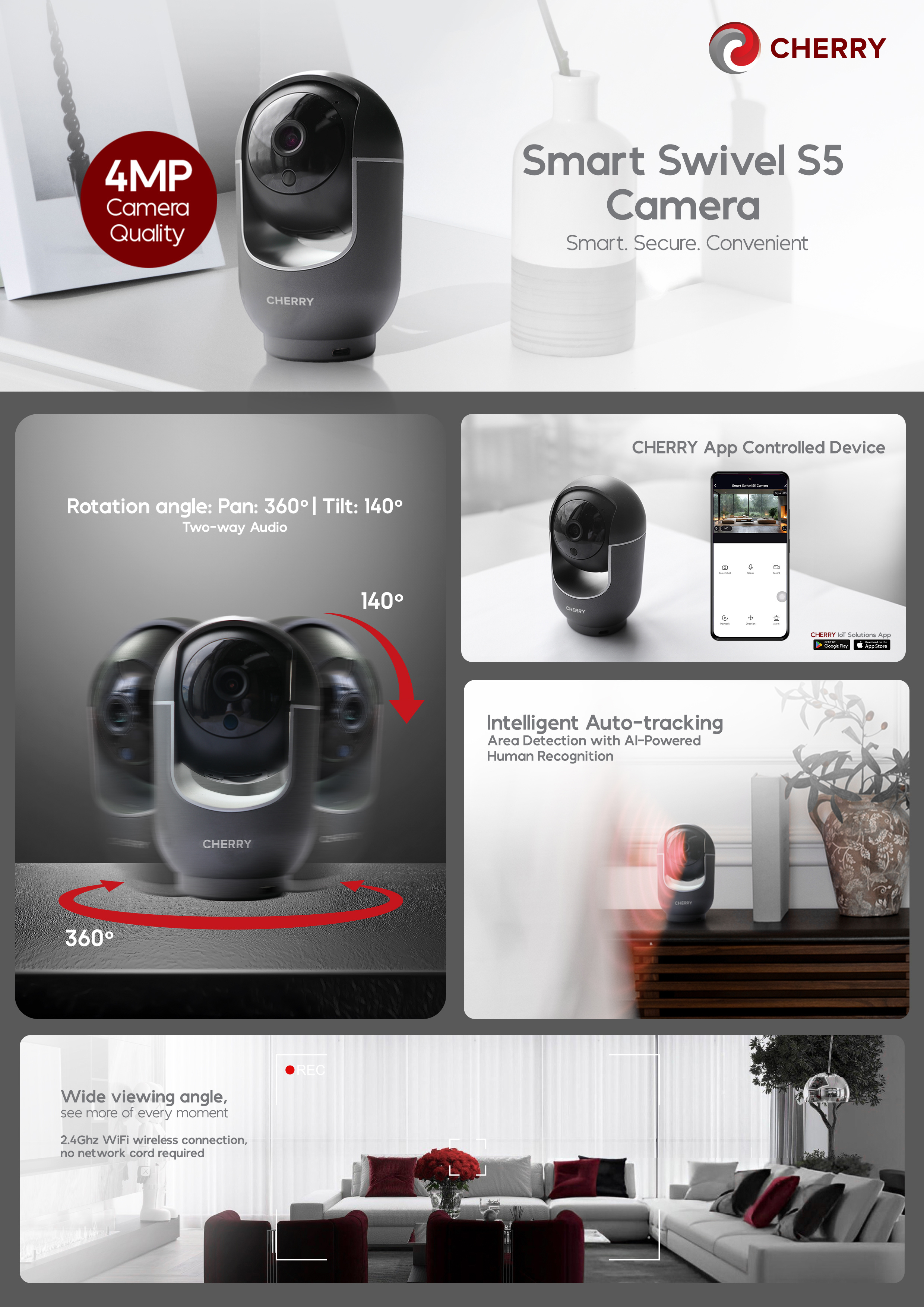 CHERRY Smart Swivel S5 Camera | Shopee Philippines