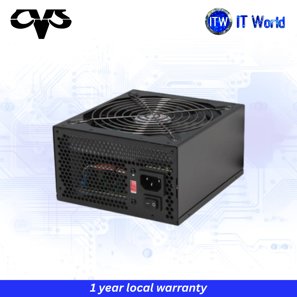CVS Power Supply PCW-750W Standard ATX 120mm Fan Black PSU (PCW-750 ...