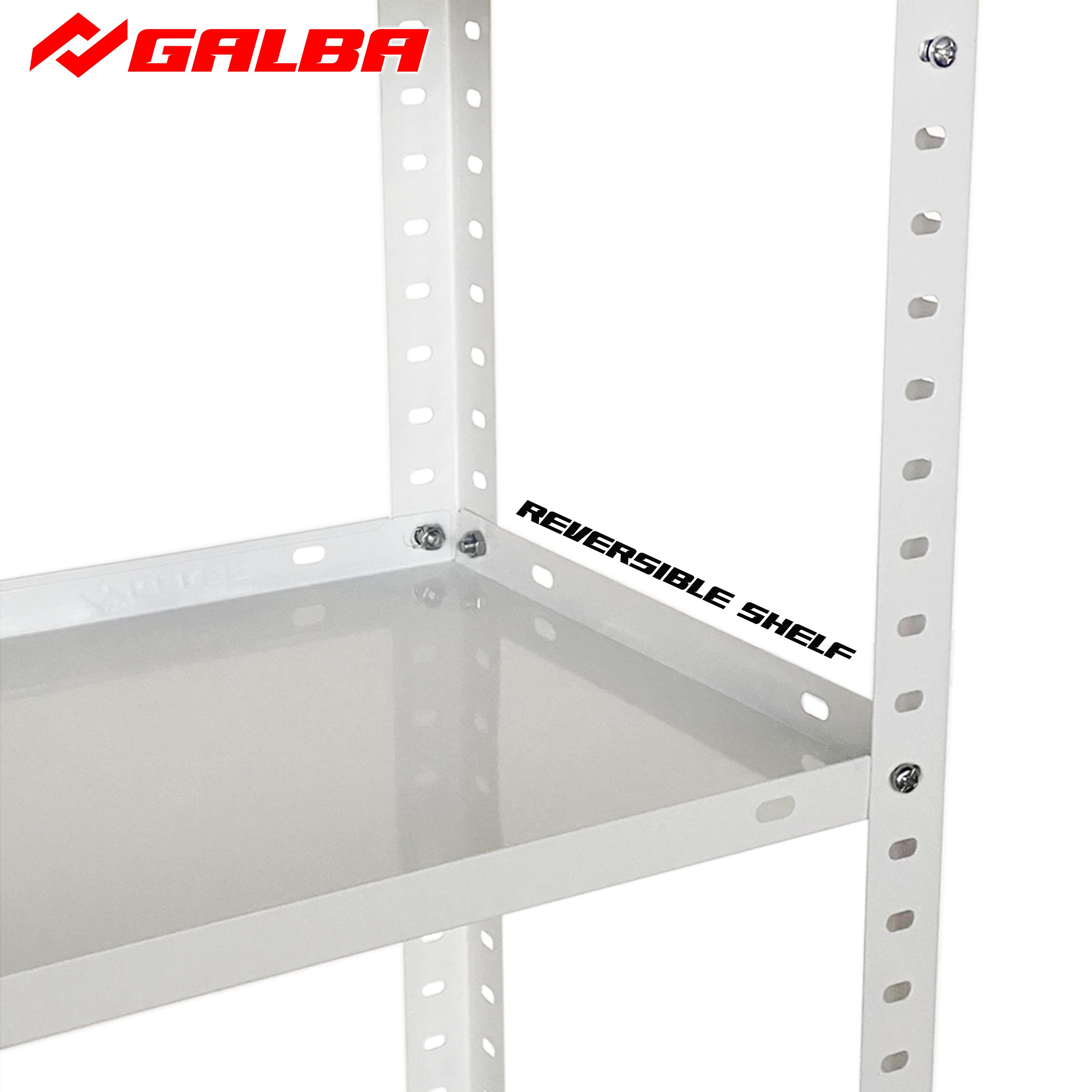 GALBA All Metal Storage Shelving Adjustable 5 Layer Steel Rack Bolted ...