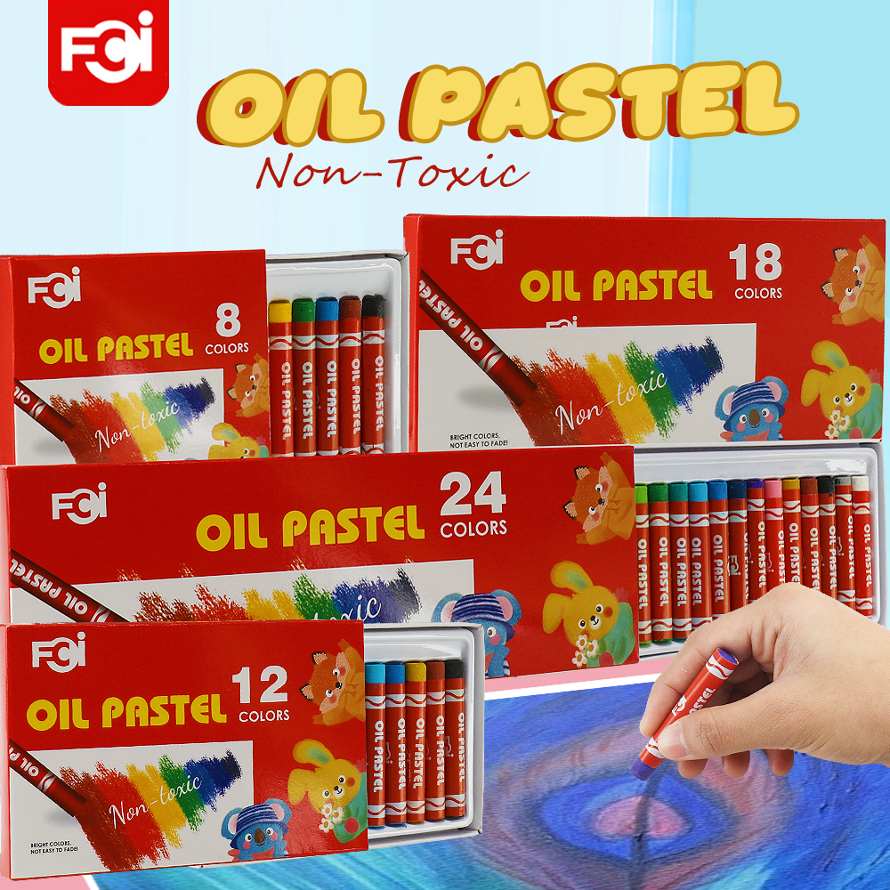 FCI Oil Pastel (8/12/18/24) Colors Non Toxic , Soft Drawing Art Craft ...