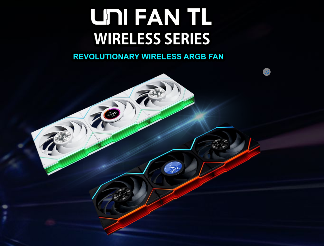 Lian Li Computer PC Fan 3x120mm UNI FAN TL Reverse Wireless LCD RGB ...
