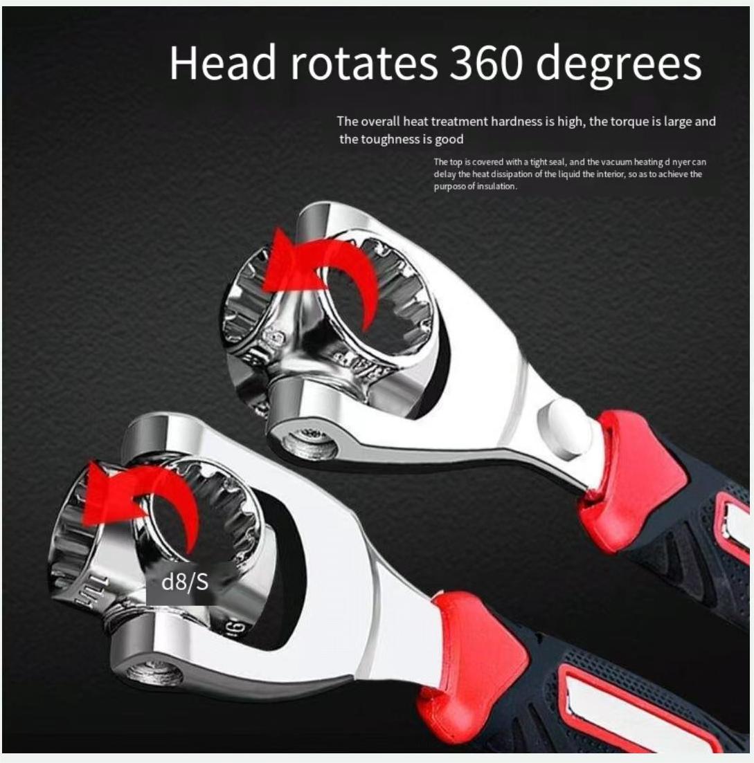Raitool 8 In 1 Socket Wrench Multifunction Universal Wrench 360 Degree ...