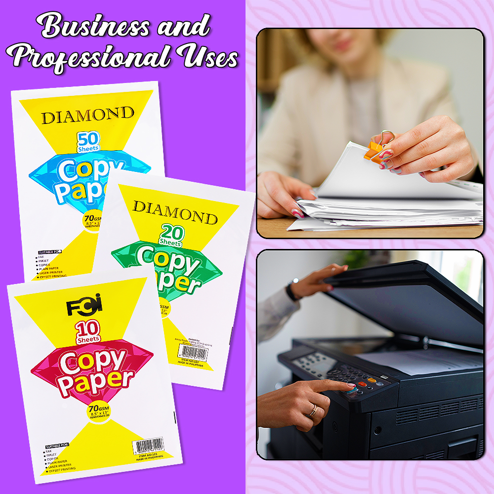 FCI Copy Paper Long Bond Paper the Substance 20 & 70 GSM sold per pack ...