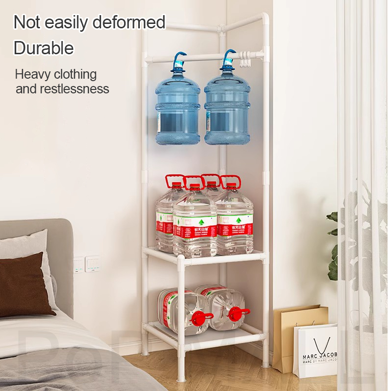 Corner Organize with Shelves Multi-Layer Coat Rack with Drying Hooks ...
