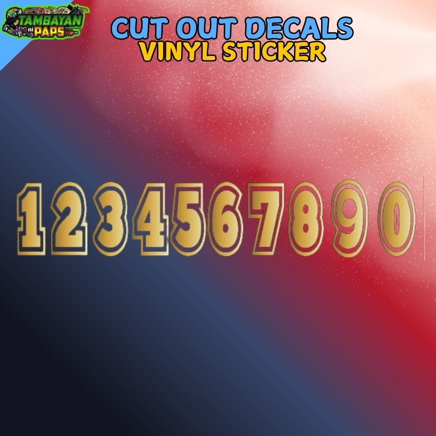 RACING NUMBER VINYL CUT OUT STICKER FOR MOTORCYLE/CAR/TUMBLER/BIKE/CP ...