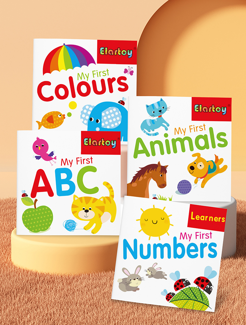 4 in 1 Learning Set My First Books for Babys 1-3 ABC Numbers Colors ...