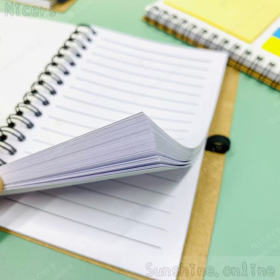 A6-105 Multipurpose Coiled Notebook Simple Memo Kraft Paper Book with ...