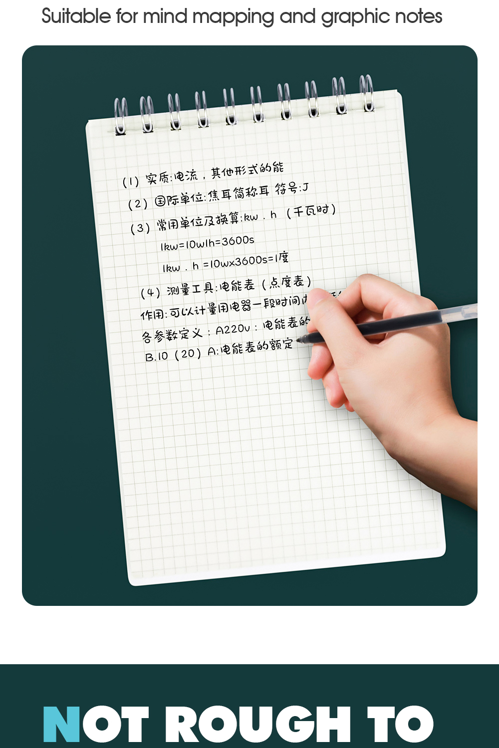Vertical Spring Notebook Waterproof PP Cover Flip Up Loose-Leaf ...