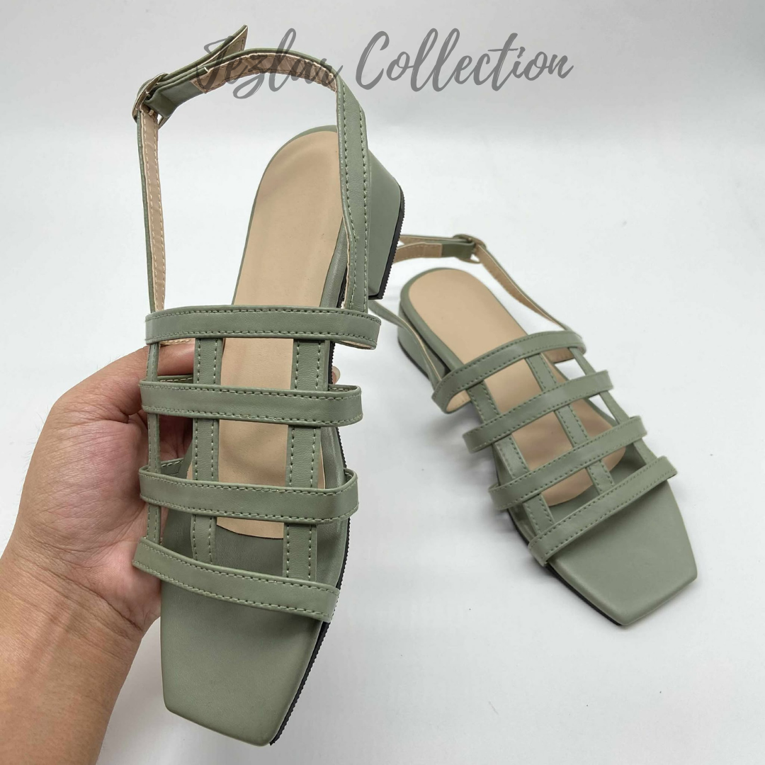 Jezlar Heart Women's 1-Inch Heel Leather Sandals – Elegant & Casual ...