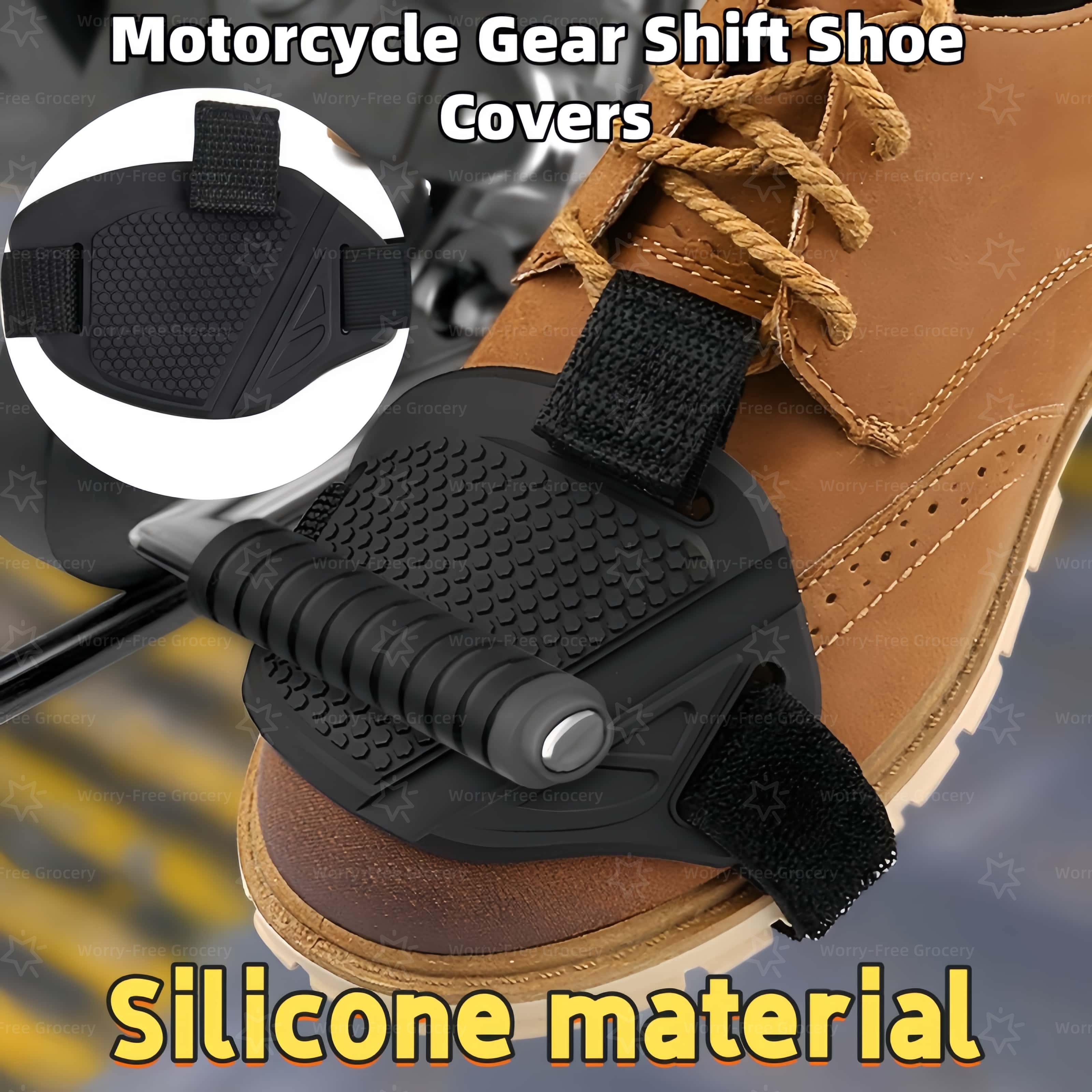Motorcycle Shift Anti-Skid Pad Protectors Shoe Care Adjustable Shifter ...