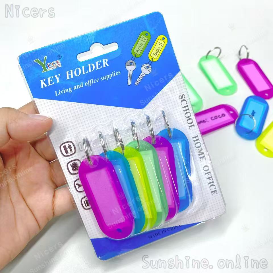 Plastic Keychain Key Holder 6pcs/set Colorful for Living and Office ...