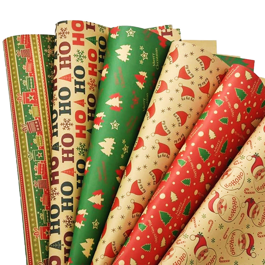 5pcs/pack (65×48cm) XMAS Gift Wrapper Christmas Gift paper Present ...