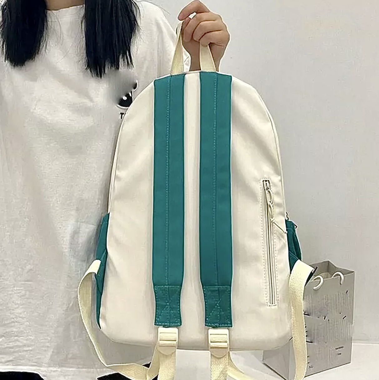 BAG-65 New Japanese and Korean Backpacks Ins Simple Student Schoolbag ...
